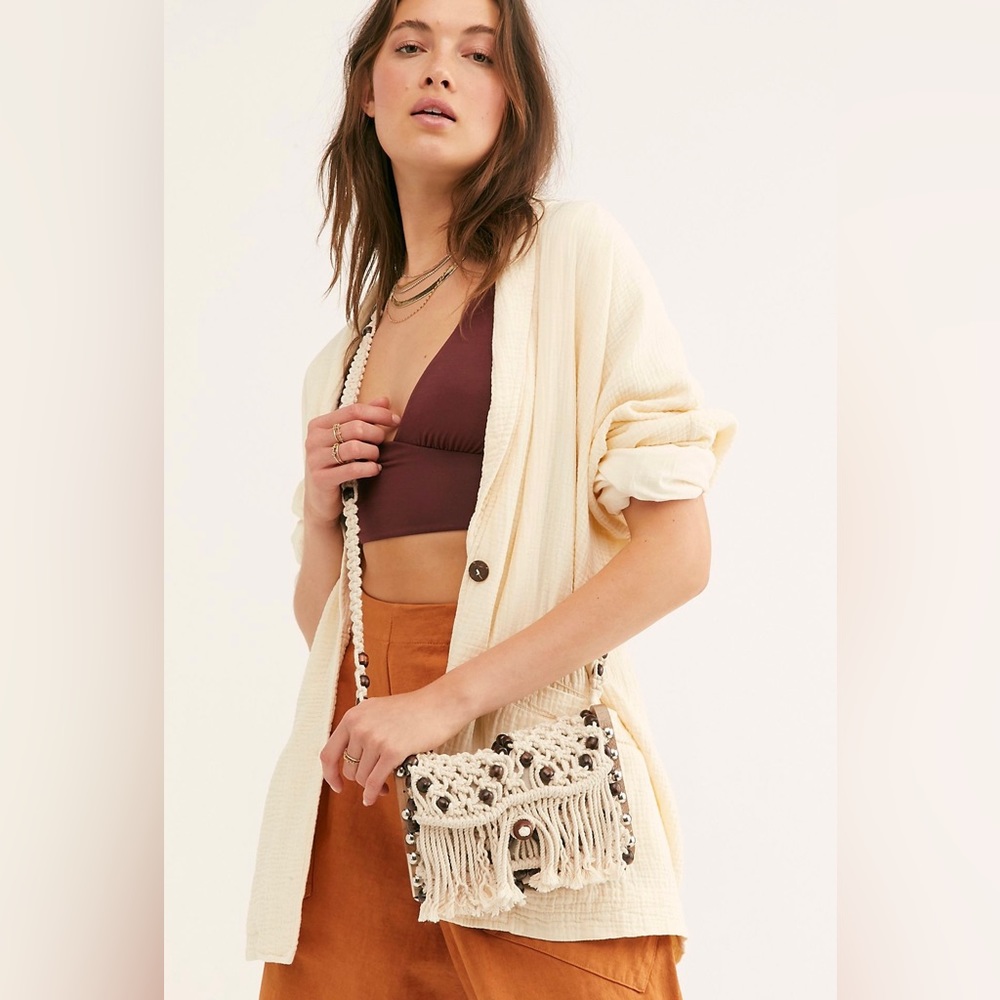 Free People Straw Studios By the Sea Crossbody